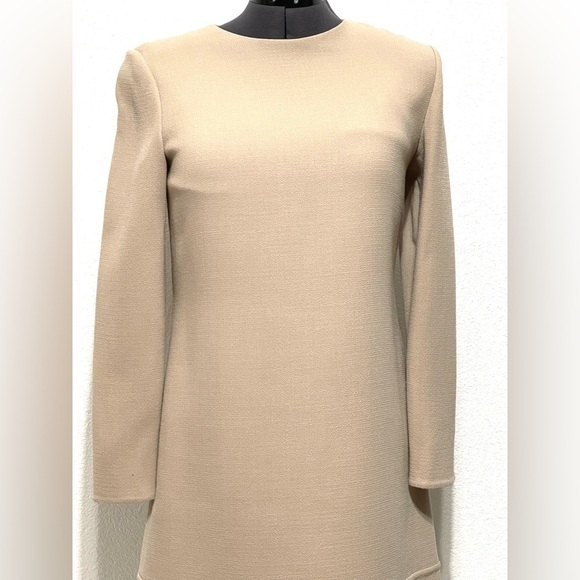 Olivine Gabbro Woman Long Sleeve Neutral Evening Dress Size 8 - Picture 2 of 16